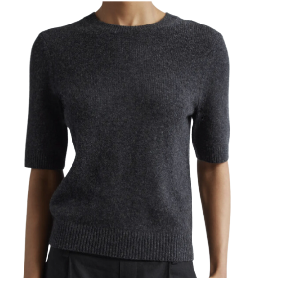 Short Sleeve Wool & Cashmere Sweater